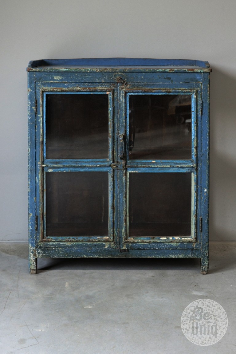 Be-Uniq Oud Glaskastje | India | H96xB76xD37 cm