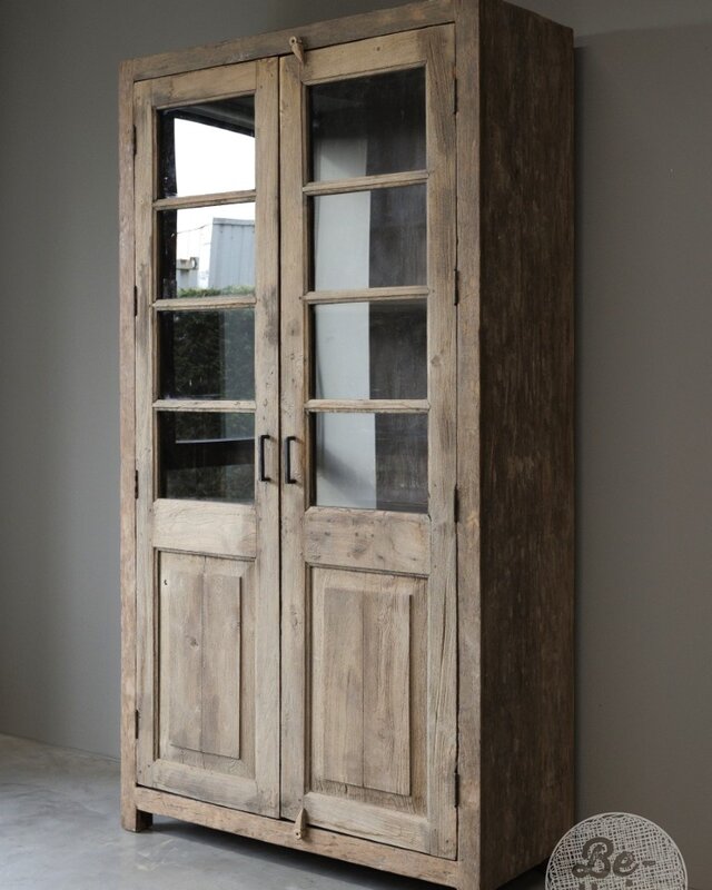 Be-Uniq Oude Vitrinekast | India | H219xB119xD46 cm