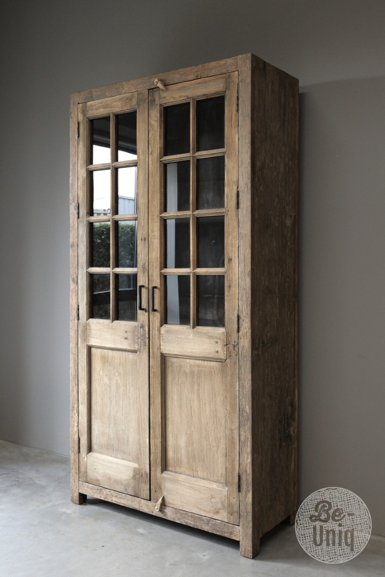 Be-Uniq Oude Vitrinekast | India | H219xB110xD46 cm