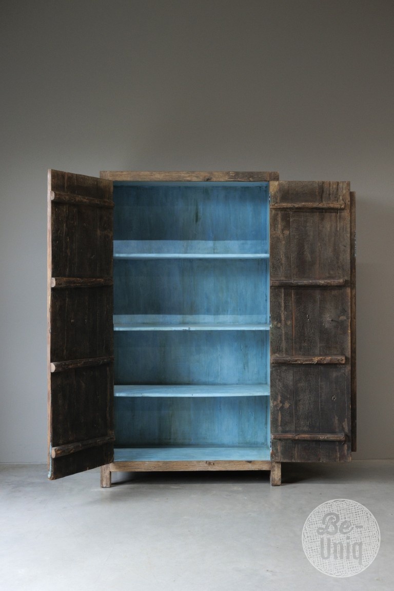 Be-Uniq Oude Kast | India | Blauw | H195 x B111 x D45 cm