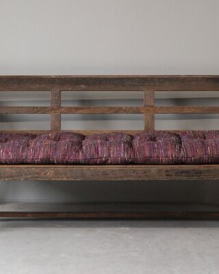 Be-Uniq Origineel Oude Bank Met Kussen | India | B186 cm