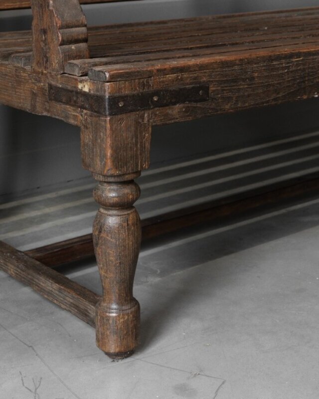 Be-Uniq Origineel Oude Bank Met Kussen | India | B186 cm