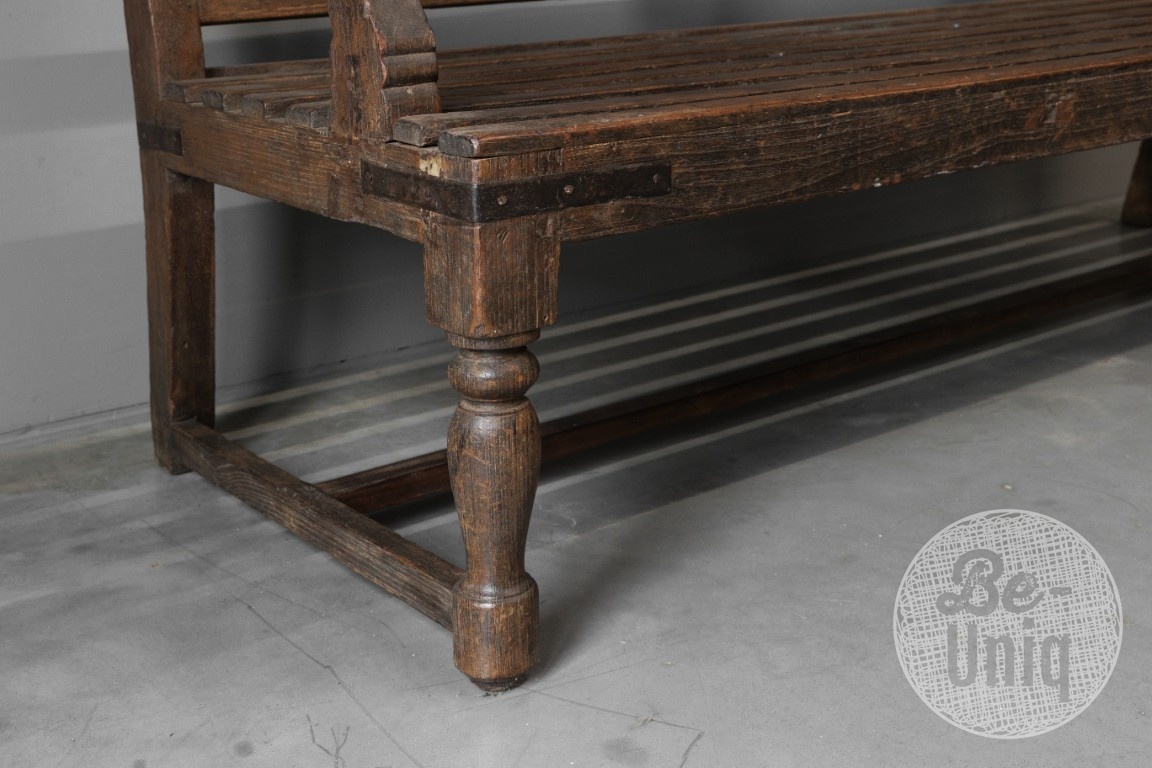 Be-Uniq Origineel Oude Bank Met Kussen | India | B186 cm