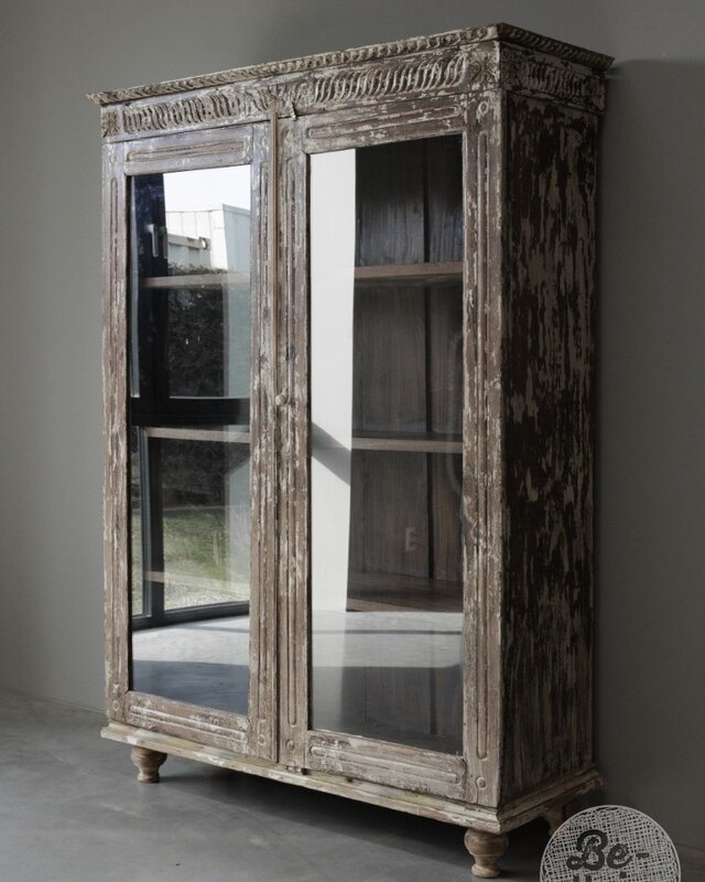 Be-Uniq Oude Vitrinekast | India | H182xB127xD50 cm