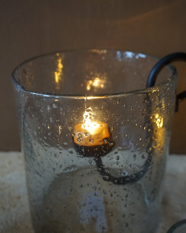 Rene Houtman Windlicht Cilinder Glas Bubbels Helder - 3 Maten