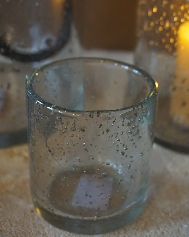 Rene Houtman Windlicht Cilinder Glas Bubbels Helder - 3 Maten