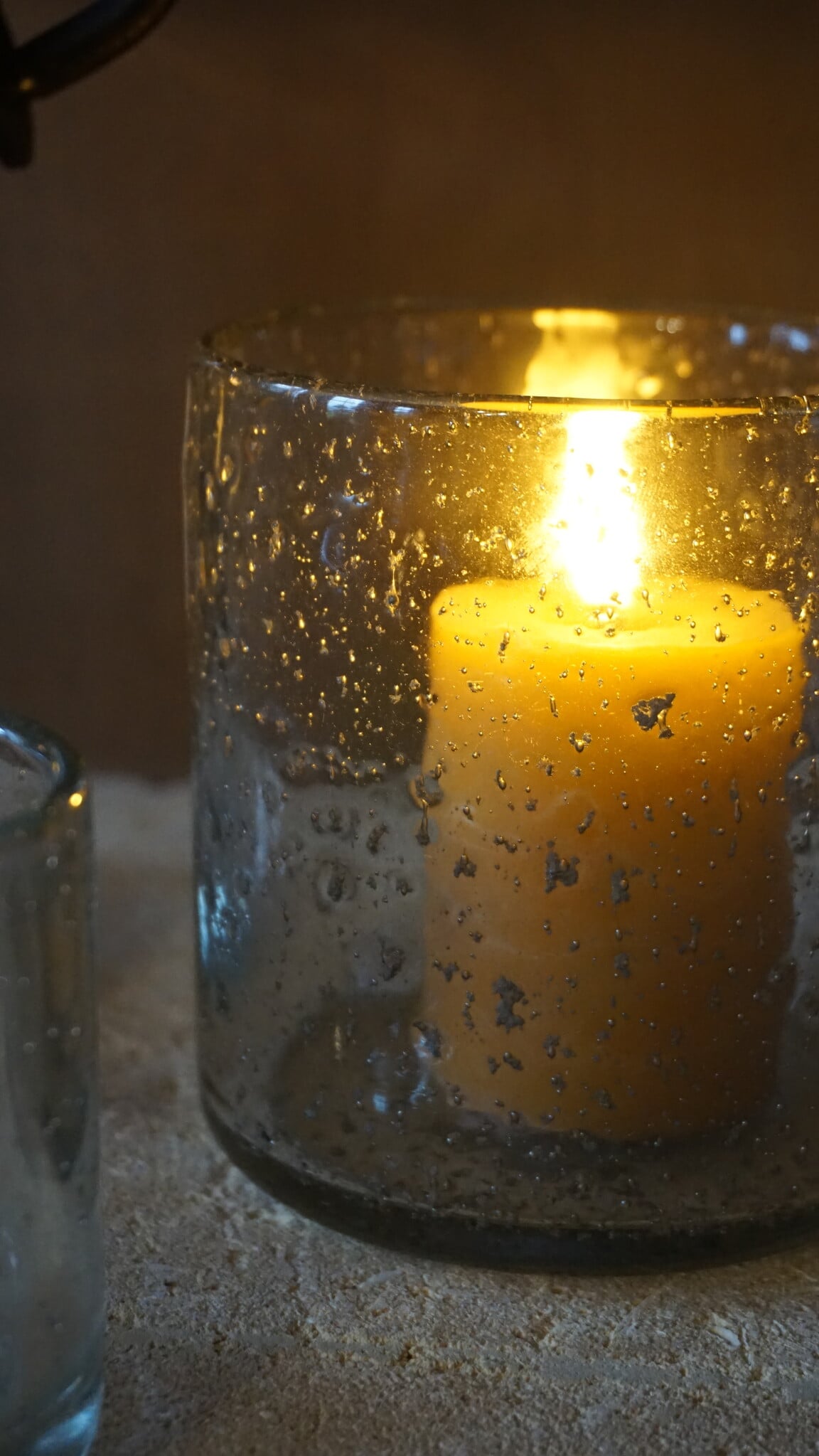 Rene Houtman Windlicht Cilinder Glas Bubbels Helder - 3 Maten