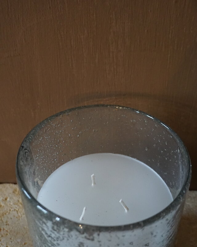 Rene Houtman Windlicht Met Kaars Cilinder Glas Bubbels Helder - 3 Maten