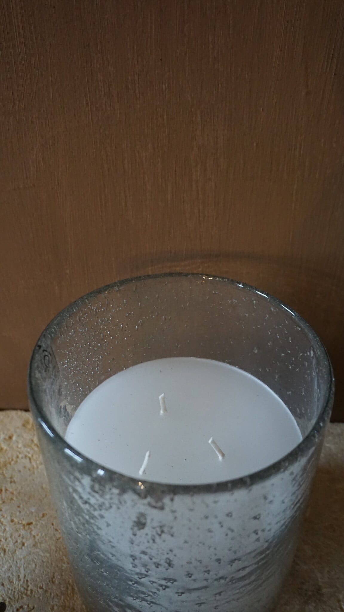 Rene Houtman Windlicht Met Kaars Cilinder Glas Bubbels Helder - 3 Maten