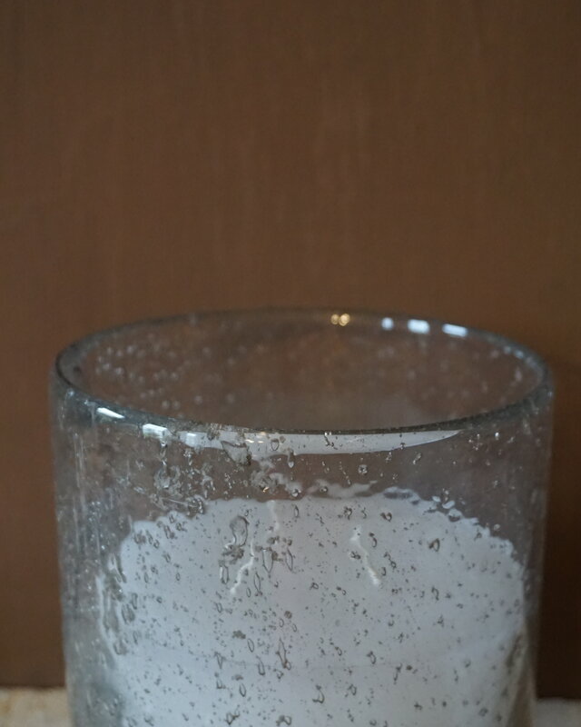 Rene Houtman Windlicht Met Kaars Cilinder Glas Bubbels Helder - 3 Maten