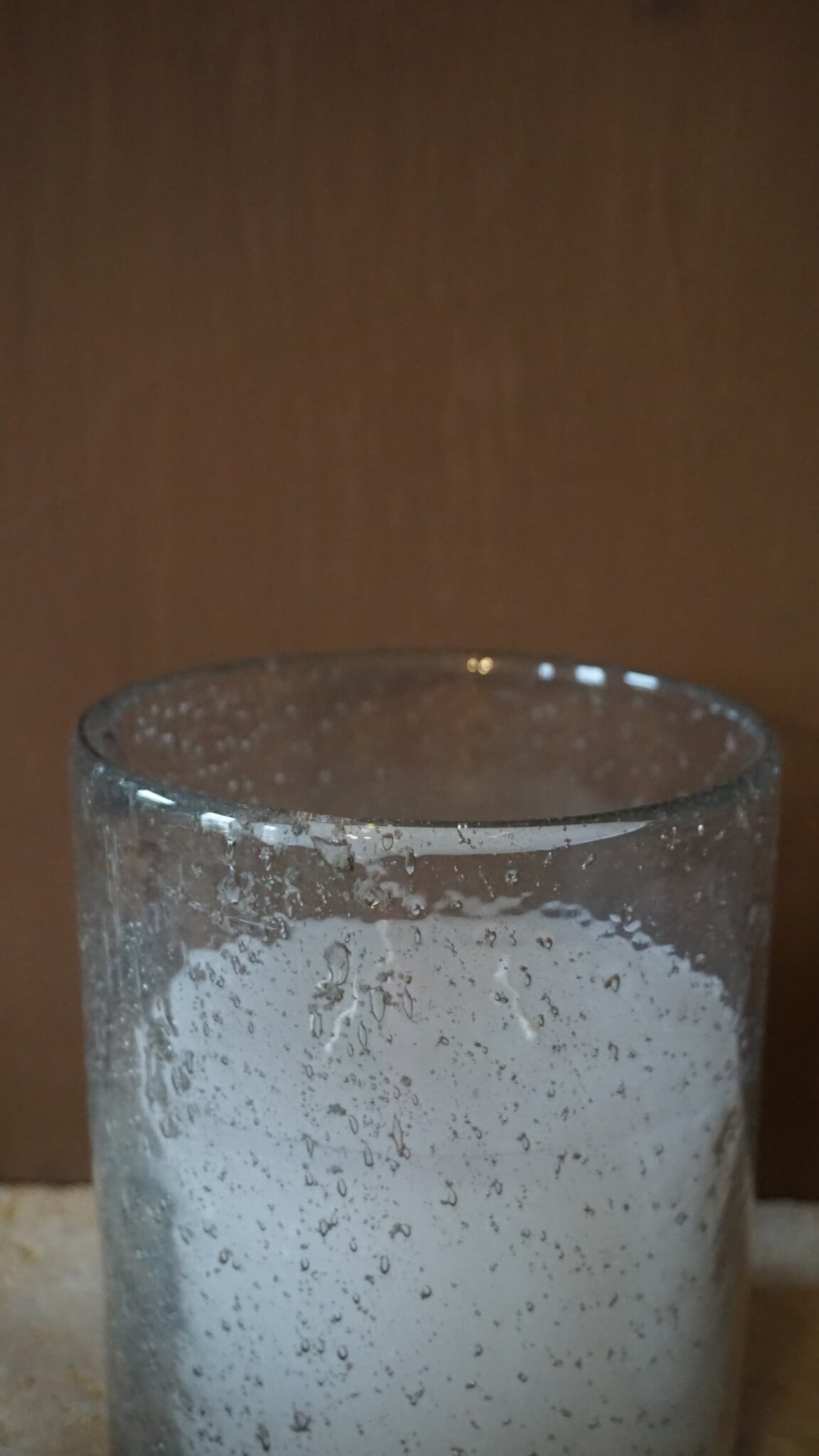 Rene Houtman Windlicht Met Kaars Cilinder Glas Bubbels Helder - 3 Maten