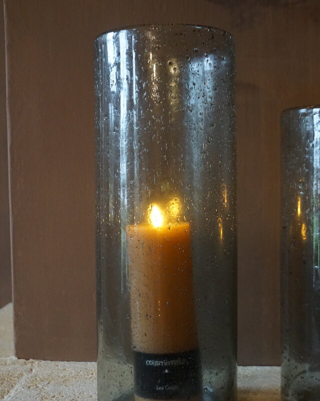 Rene Houtman Windlicht Cilinder Glas Bubbels Helder - 4 Maten