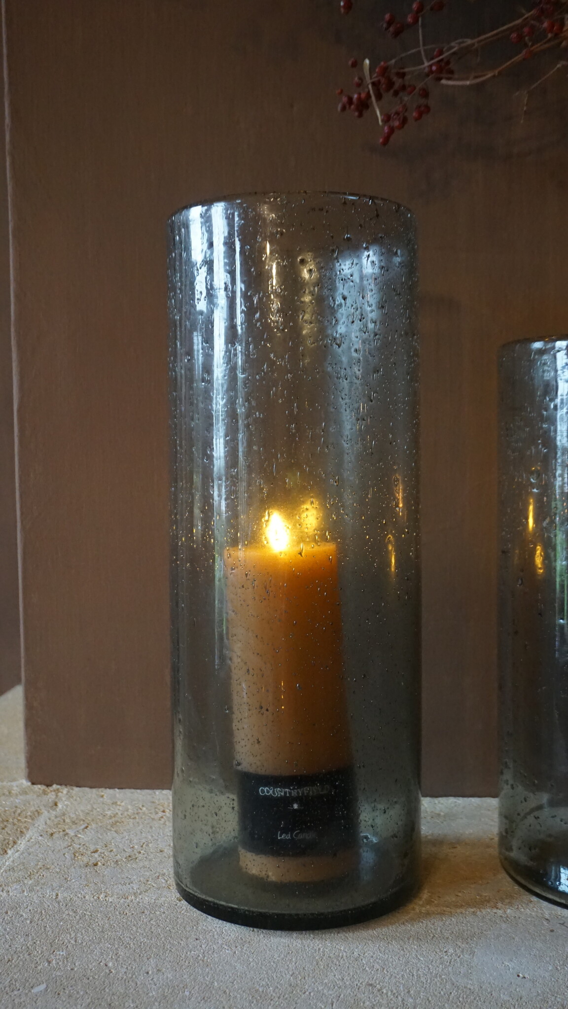 Rene Houtman Windlicht Cilinder Glas Bubbels Helder - 4 Maten
