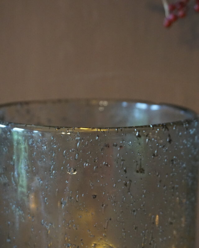 Rene Houtman Windlicht Cilinder Glas Bubbels Helder - 4 Maten