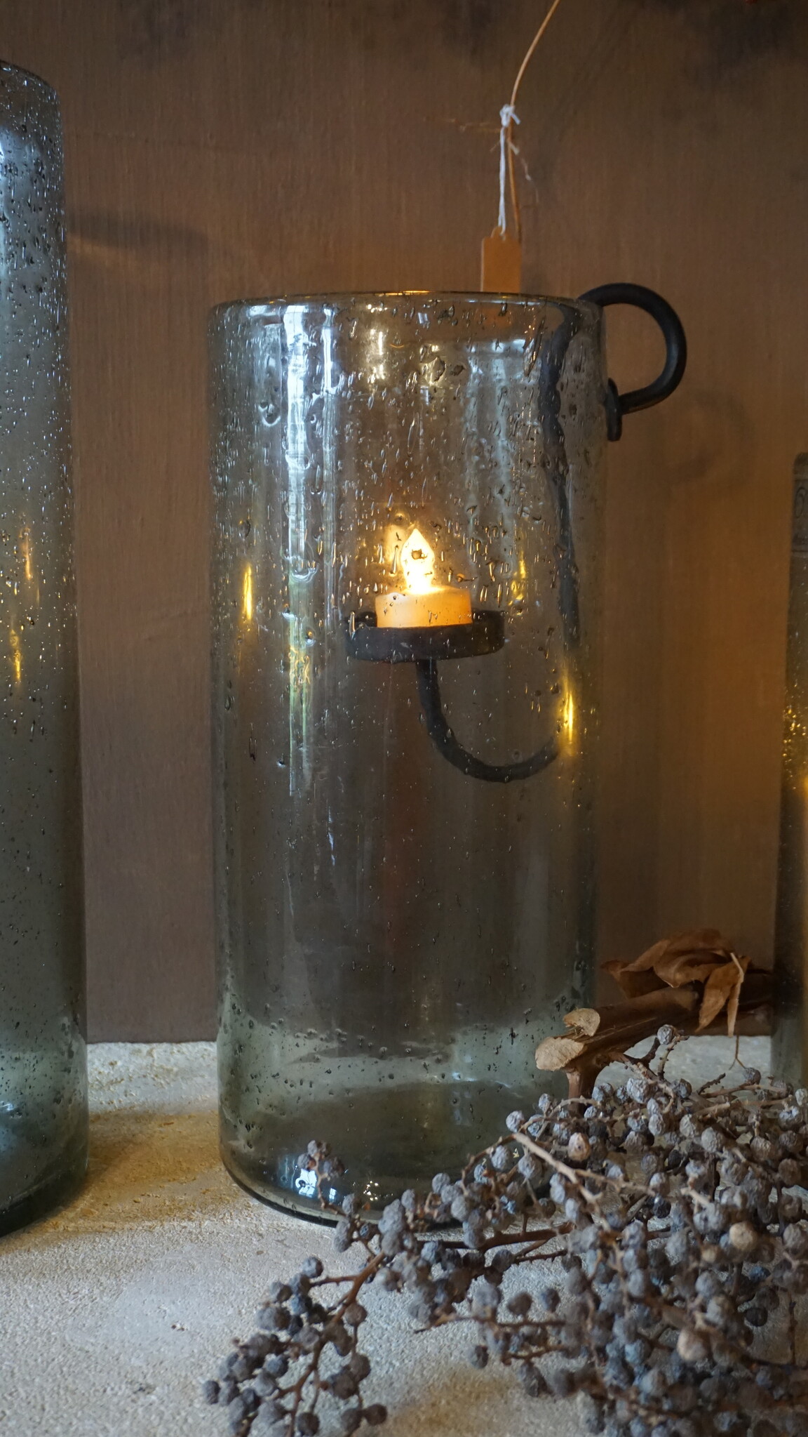 Rene Houtman Windlicht Cilinder Glas Bubbels Helder - 4 Maten