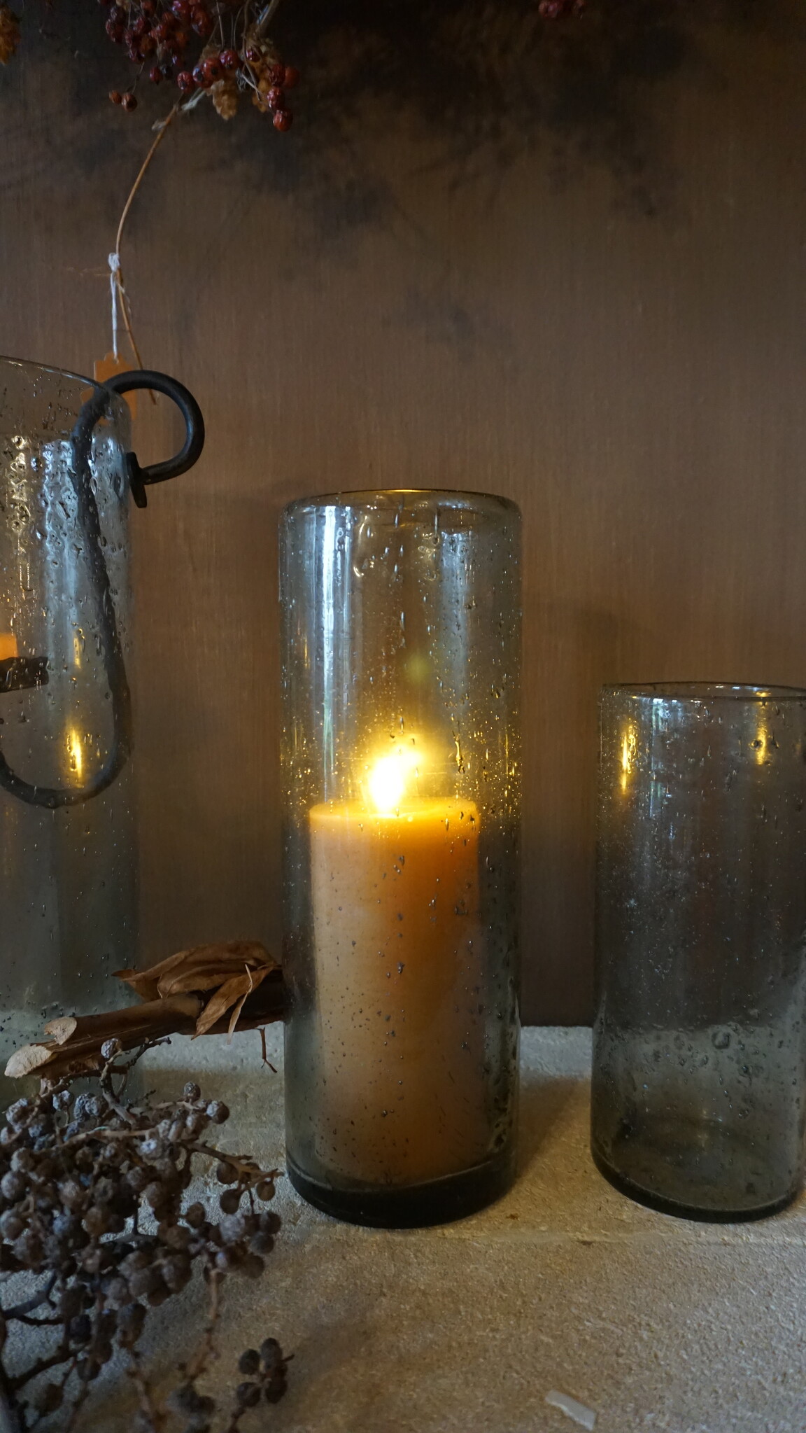 Rene Houtman Windlicht Cilinder Glas Bubbels Helder - 4 Maten