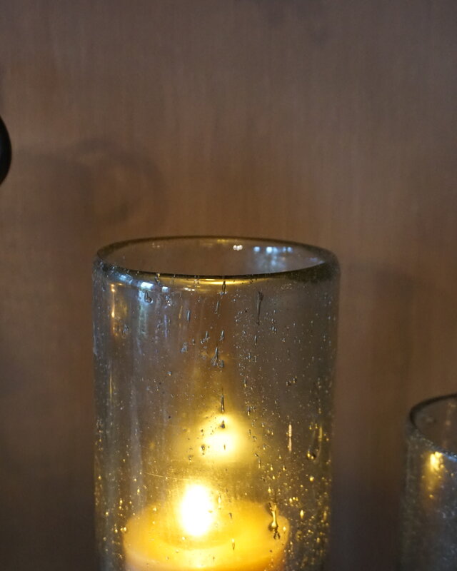 Rene Houtman Windlicht Cilinder Glas Bubbels Helder - 4 Maten