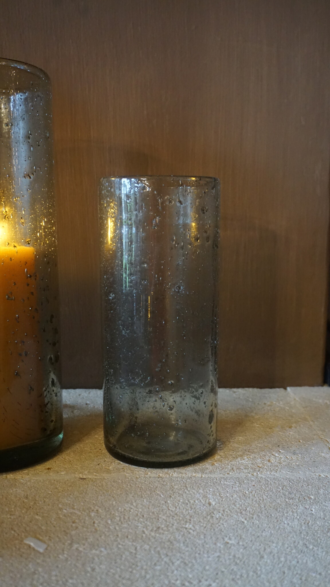 Rene Houtman Windlicht Cilinder Glas Bubbels Helder - 4 Maten