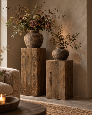 Rene Houtman Houten Zuil Balok – Gerecycled Hardhout – 3 Maten