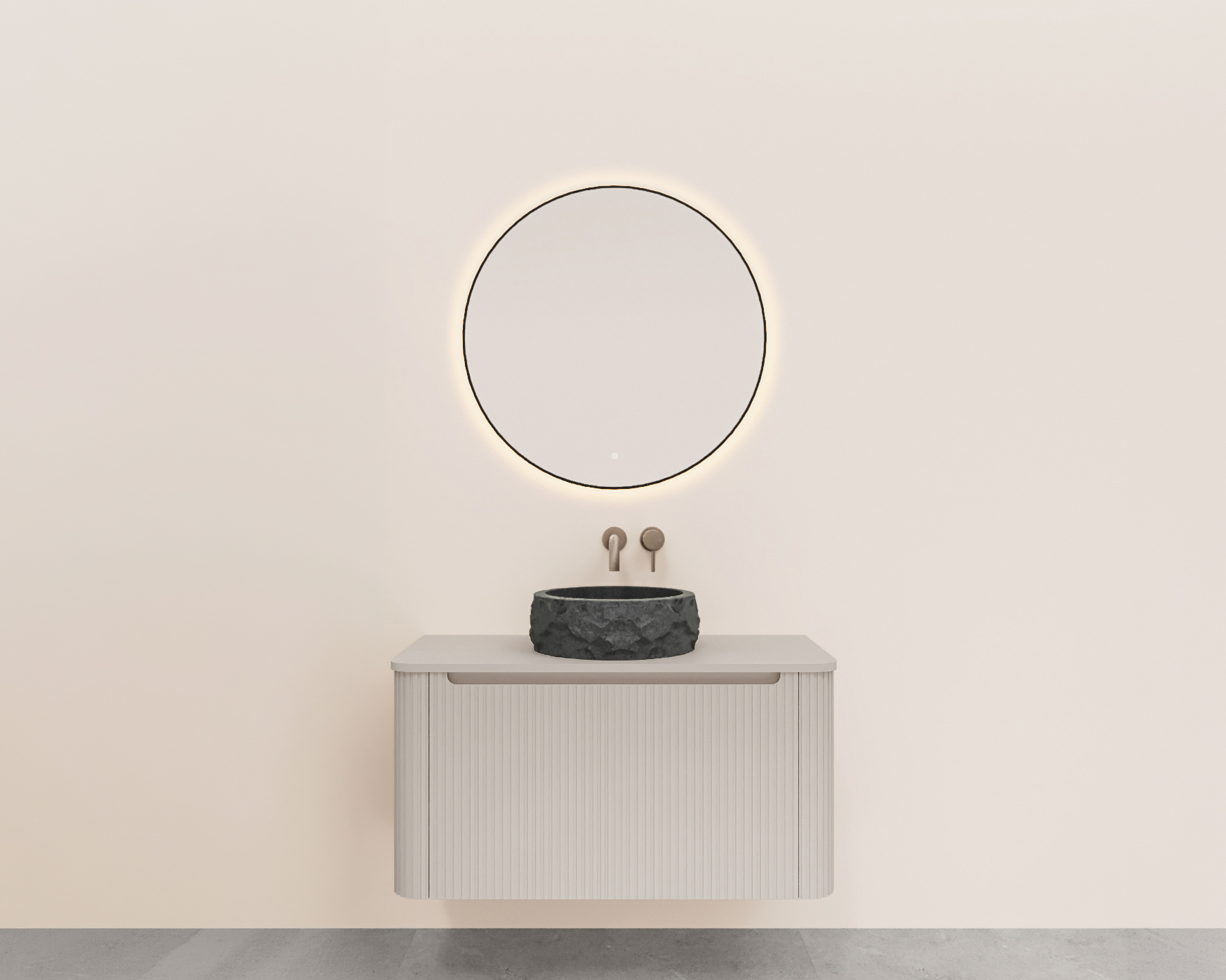 Rene Houtman Badkamermeubel Sulora | Mat Beige | 50x100x48 cm