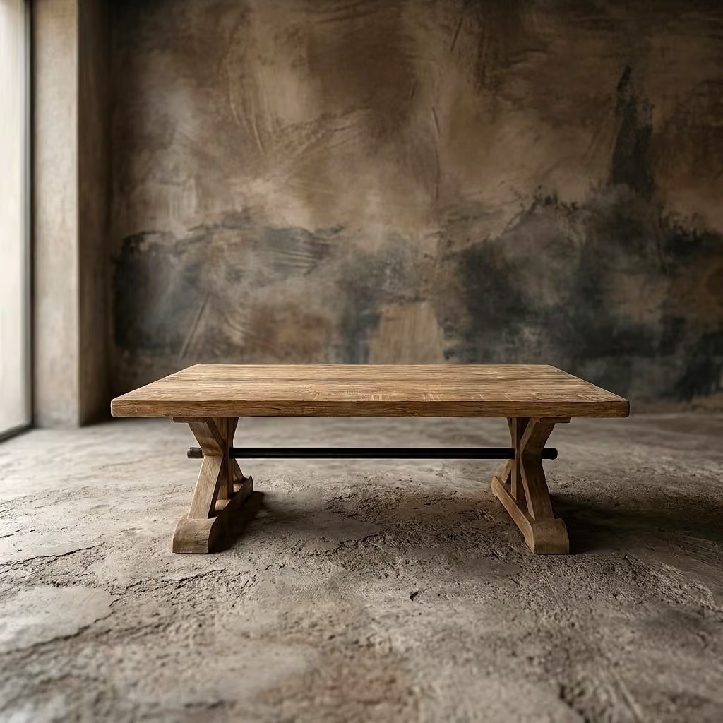 Rene Houtman Salontafel Balok Kloosterpoot Blok Hardhout - B130 x D85 x H45 Cm