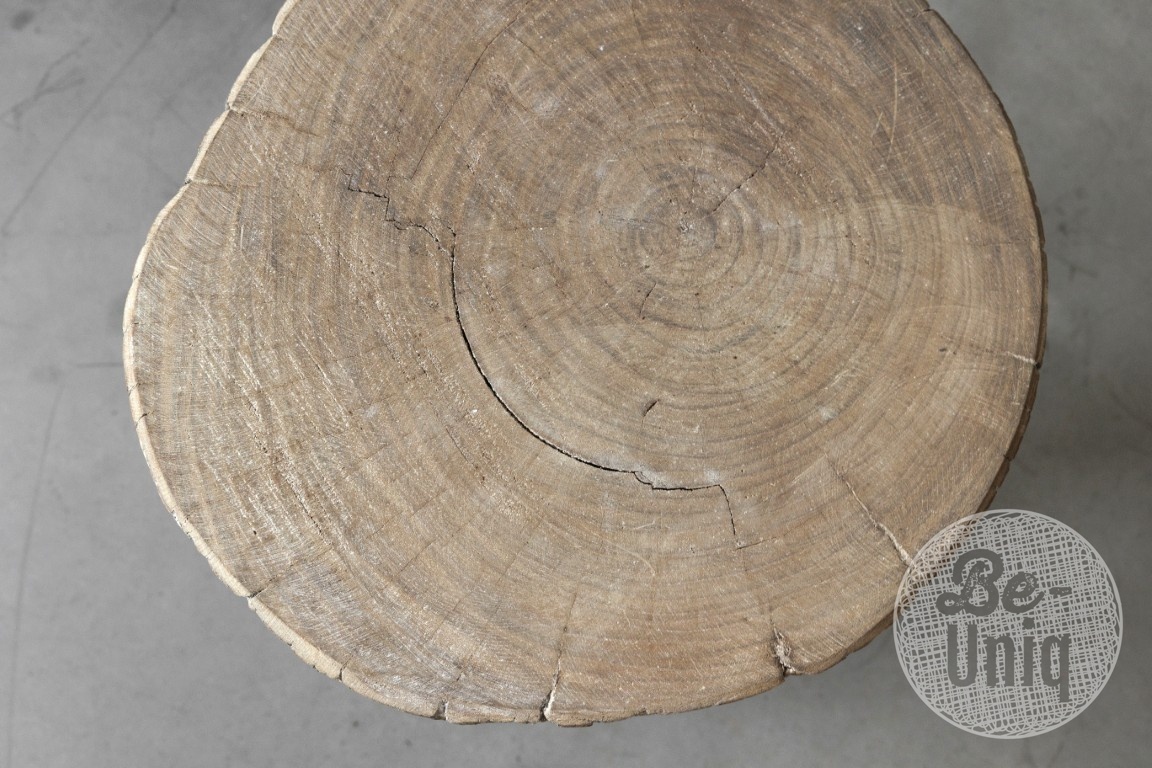Be-Uniq Bijzettafel Authentiek Hakblok | India | H55xB36xD35 cm
