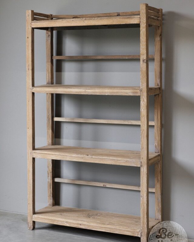 Be-Uniq Authentiek Houten Rek | India | H156xB89xD30 cm