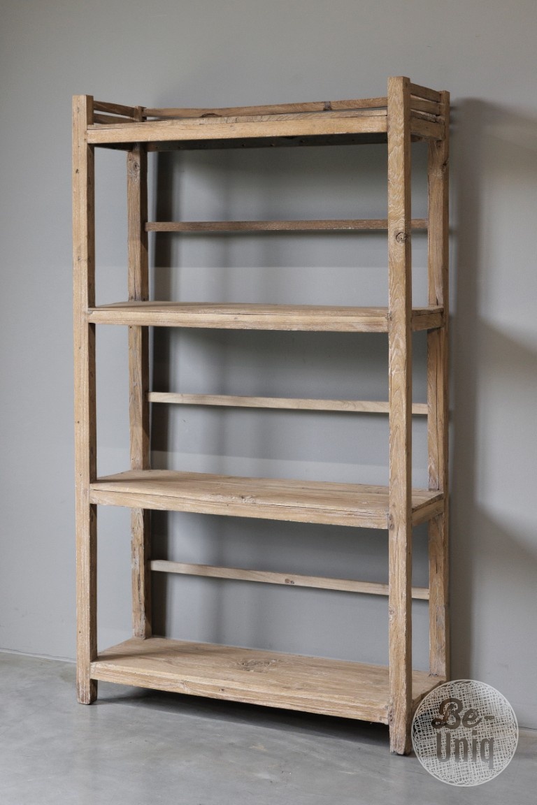 Be-Uniq Authentiek Houten Rek | India | H156xB89xD30 cm