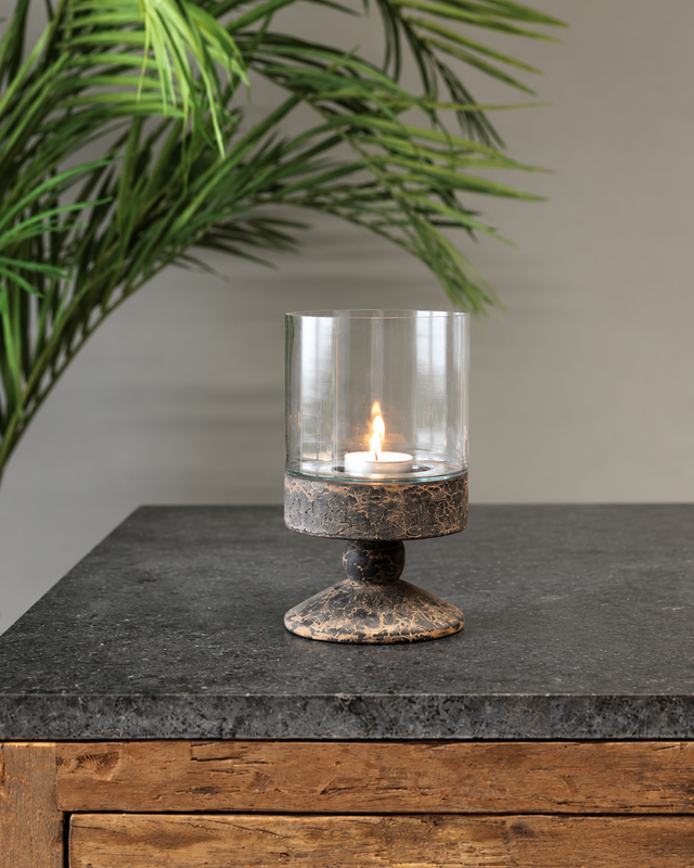 Rene Houtman Glazen Windlicht Uden | H17 x D10 cm