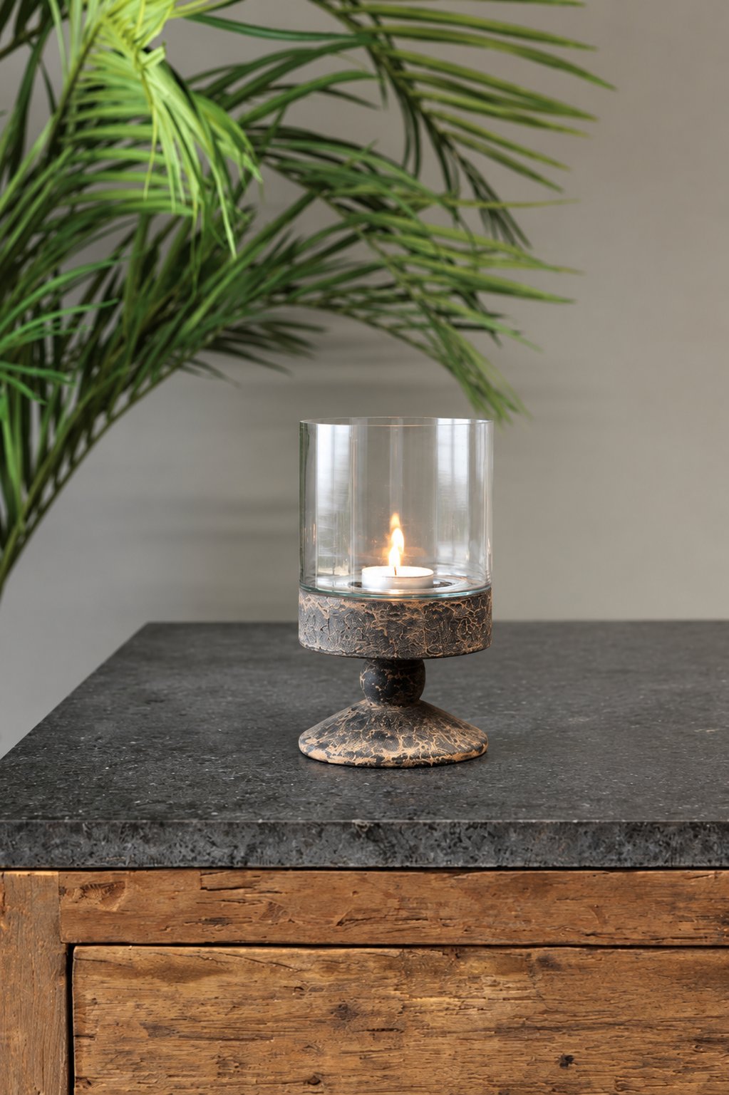 Rene Houtman Glazen Windlicht Uden | H17 x D10 cm