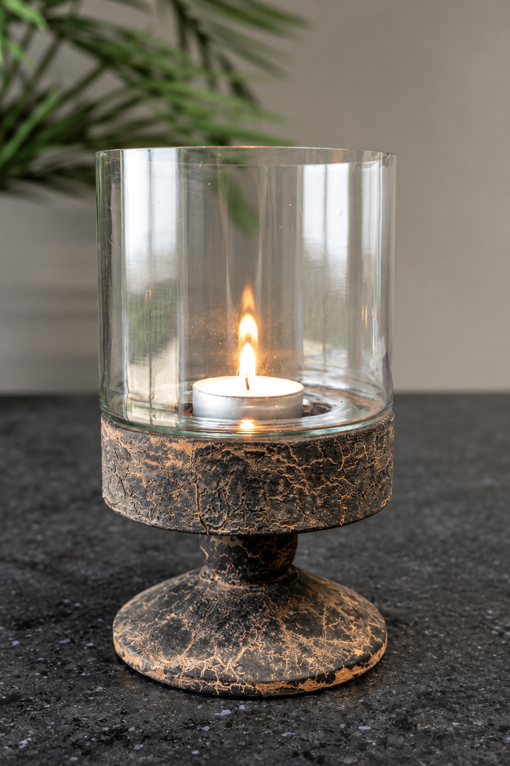 Rene Houtman Glazen Windlicht Uden | H17 x D10 cm