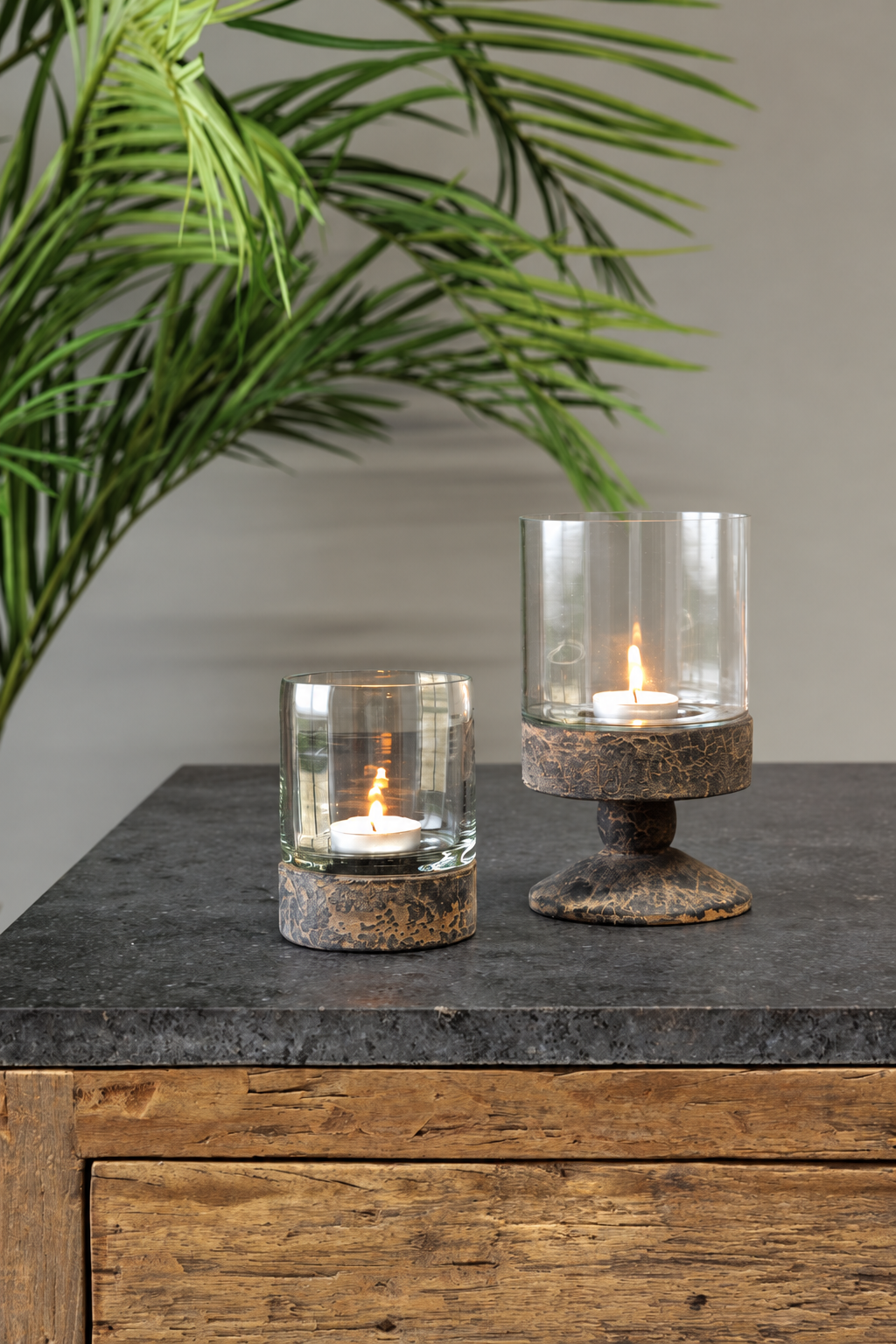 Rene Houtman Glazen Windlicht Uden | H17 x D10 cm