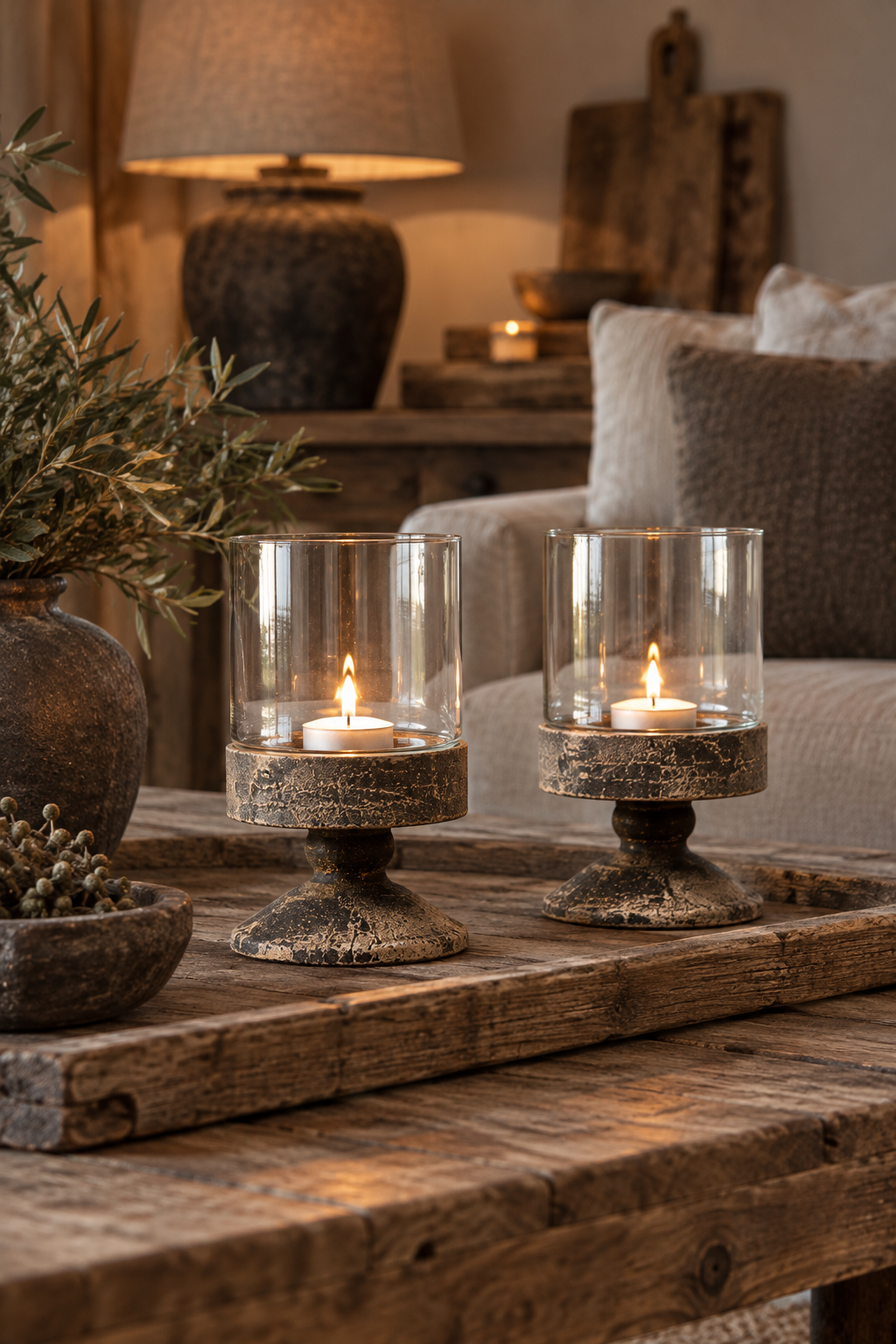 Rene Houtman Glazen Windlicht Uden | H17 x D10 cm