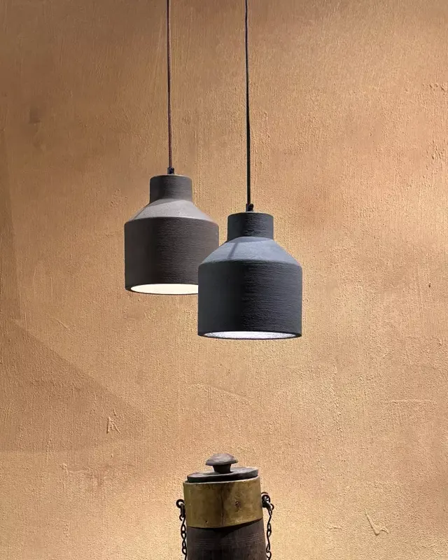 Hoffz Hanglamp Gauri – Dusty Brown – H 18 x Ø 18 cm
