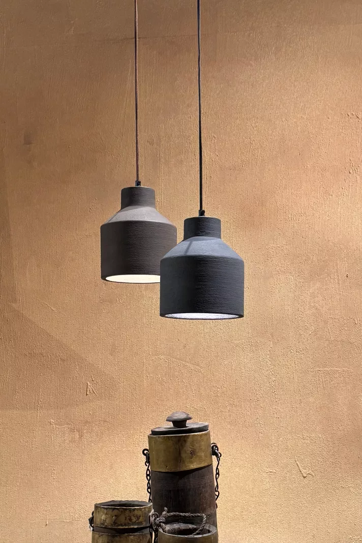 Hoffz Hanglamp Gauri – Dusty Brown – H 18 x Ø 18 cm