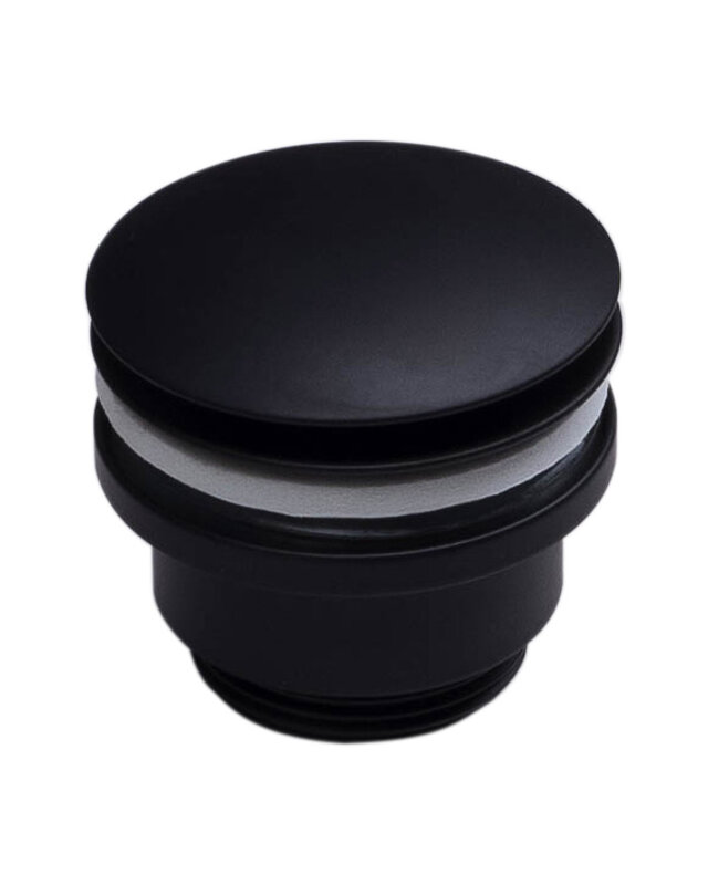 Forzalaqua Push Open Afvoerplug | Zwart Gepoedercoat | 5/4"
