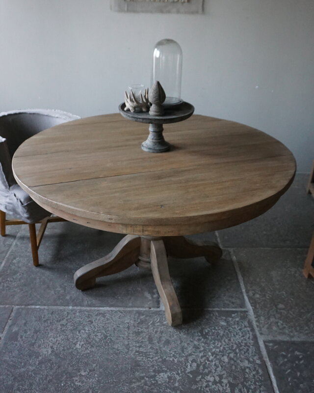 Rene Houtman Houten Eettafel | Rond | Lichtbruin | D130 cm
