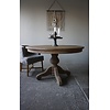 Houten Eettafel | Rond | Lichtbruin |  D130 cm