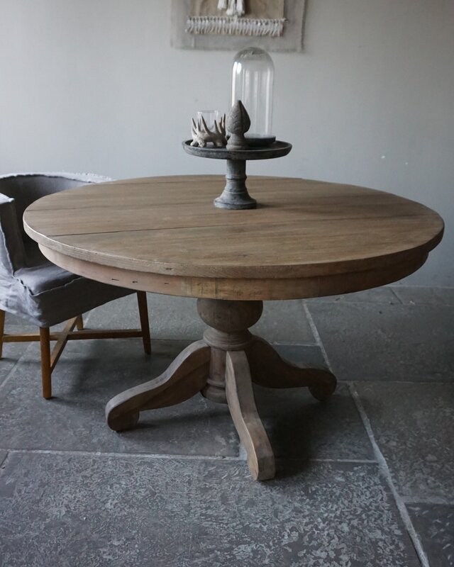 Rene Houtman Houten Eettafel | Rond | Lichtbruin | D130 cm