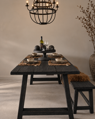 Rene Houtman Kloostertafel Rough Black | A-Poot | Meerdere Maten!