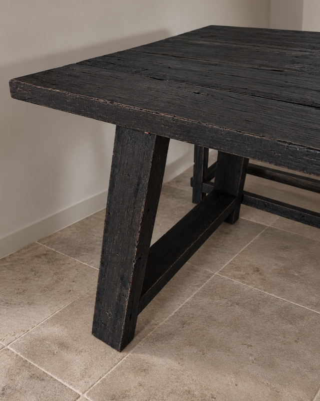 Rene Houtman Kloostertafel Rough Black | A-Poot | Meerdere Maten!