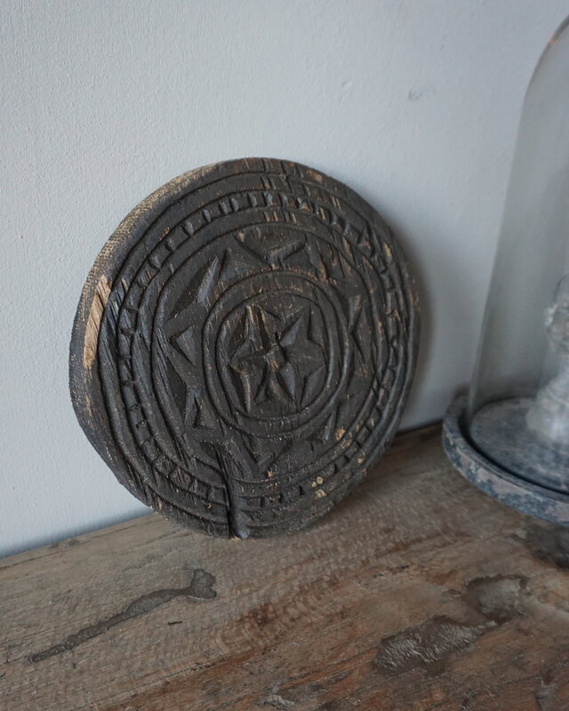 Rene Houtman Houten Mandala Onderzetter / Schaal – Rond – Ø19,5 x H2 cm