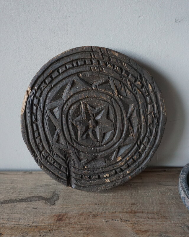 Rene Houtman Houten Mandala Onderzetter / Schaal – Rond – Ø19,5 x H2 cm