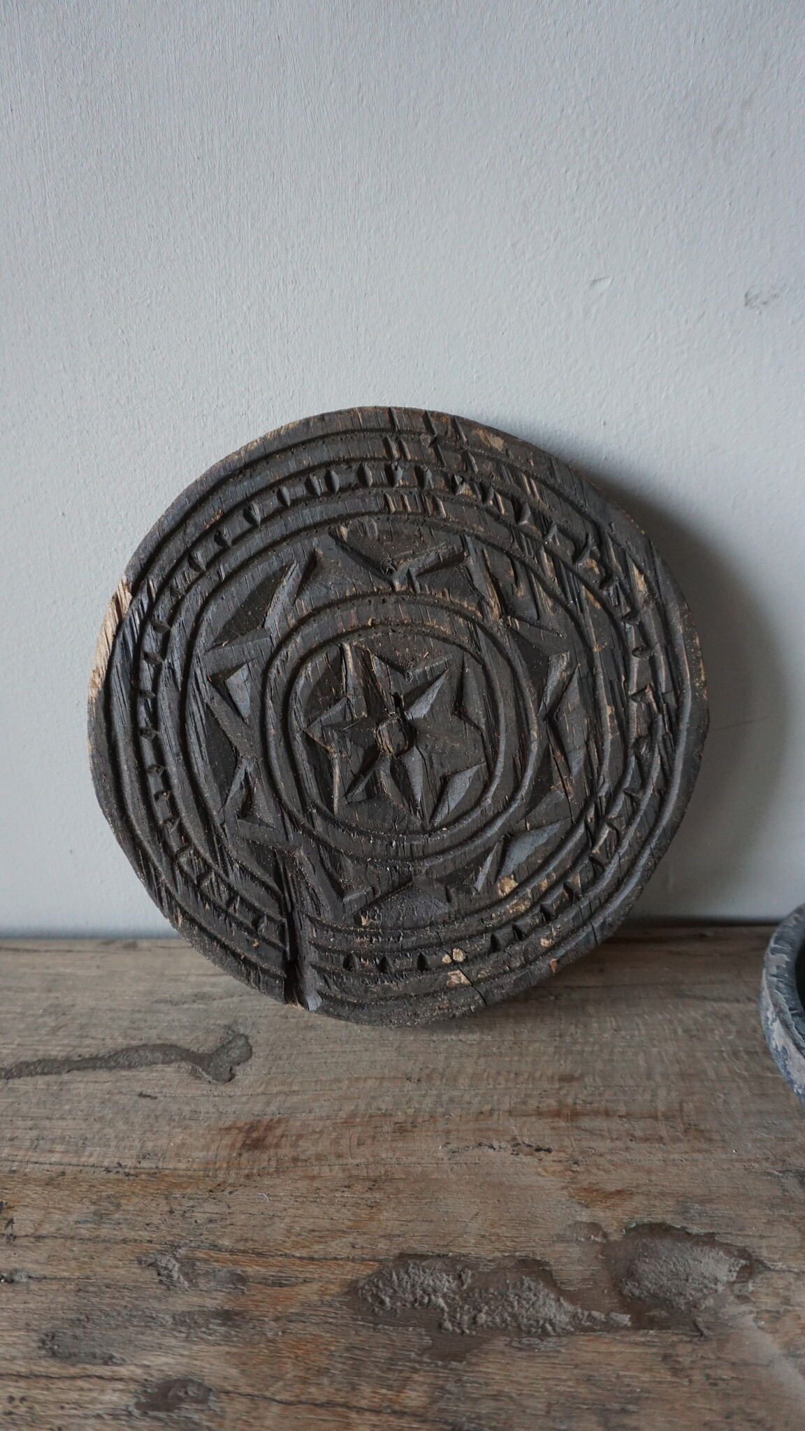 Rene Houtman Houten Mandala Onderzetter / Schaal – Rond – Ø19,5 x H2 cm