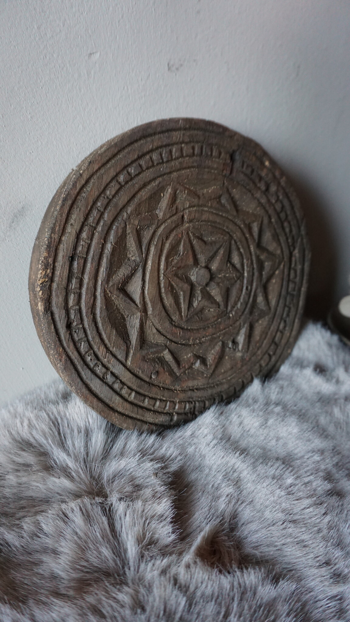 Rene Houtman Houten Mandala Onderzetter / Schaal – Donkerbruin – Ø19,5 x H2 cm