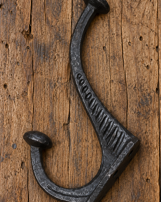 Rene Houtman Kapstokhaak Nostalgisch – Zwart IJzer – 12 x 9 cm