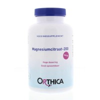 Orthica Magnesiumcitraat 200 Voor Energie/Zenuwstelsel/Spieren/ Skelet (120tb)