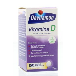 Vitamine D3 (Cholecalciferol) Volwassen smelttablet (150tb)