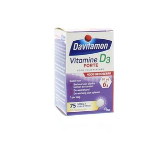 Vitamine D3 Forte (cholecalciferol) smelttablet (75tb)