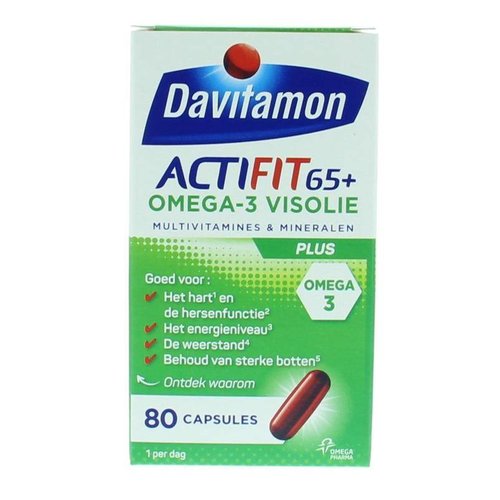 Davitamon Actifit 65+ omega 3 (80ca)